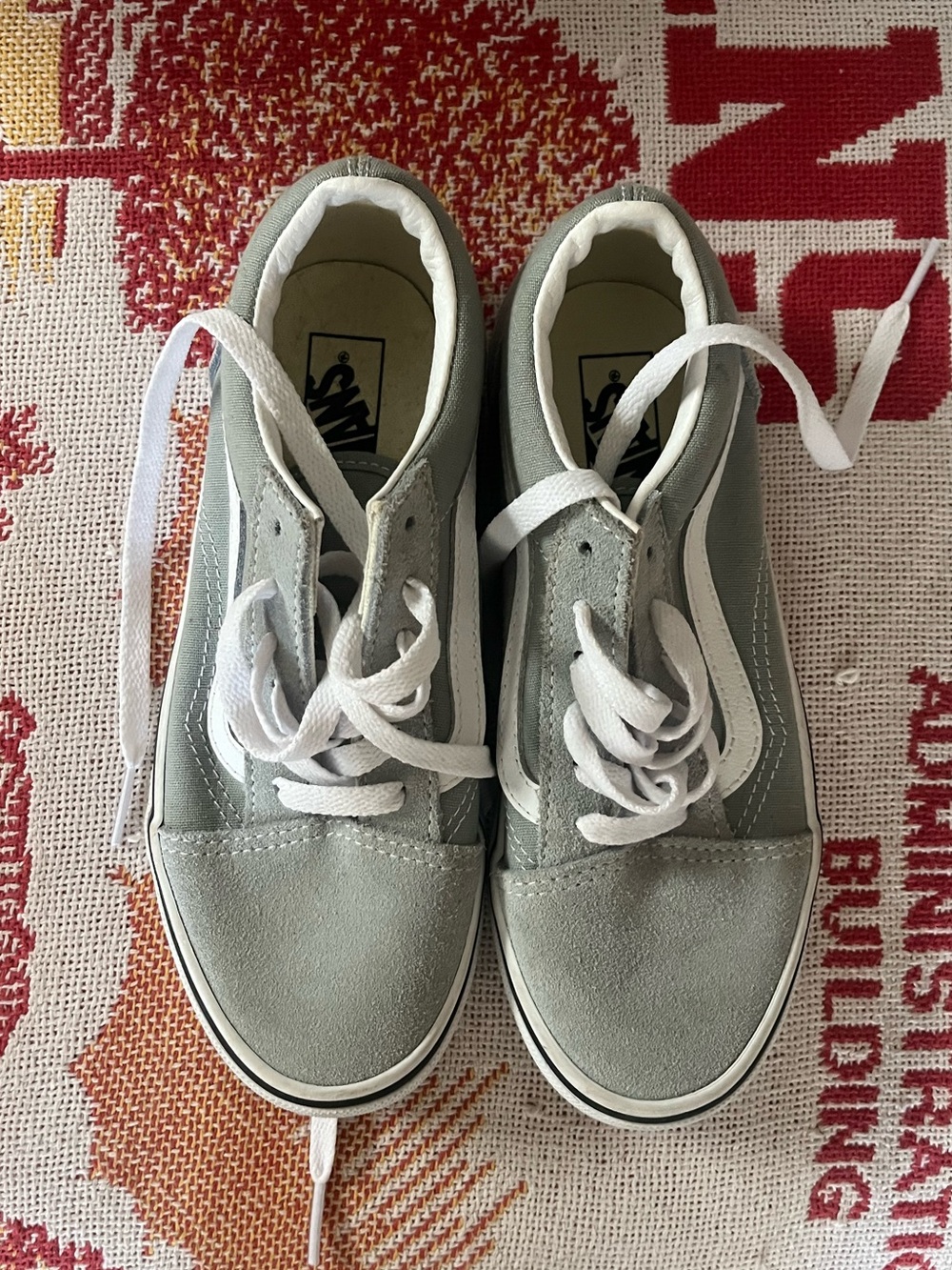 Vans Kids Light Gray Old Skool Skate Sneakers